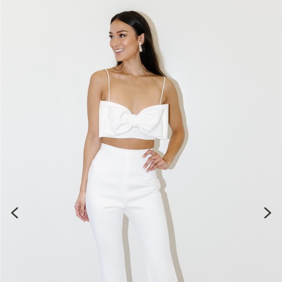 NWT By Watters bow crop top sz 8 - Picture 4 of 8